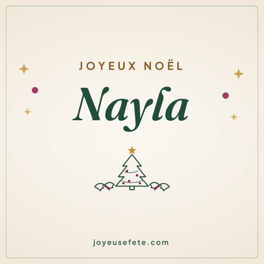 Image carrée « Joyeux Noël Nayla » pour WhatsApp