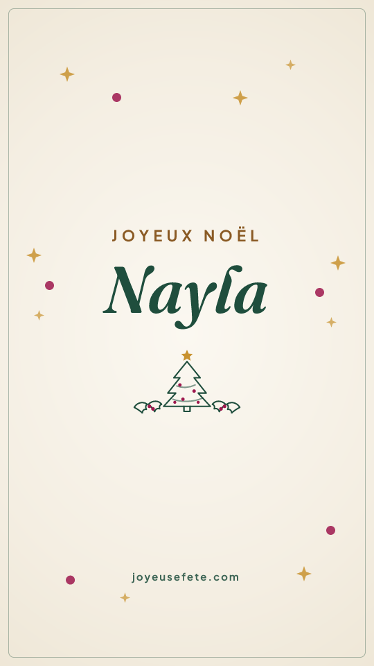 Image « Joyeux Noël Nayla » au format story