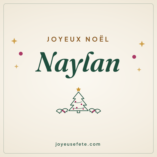 Image carrée « Joyeux Noël Naylan » pour WhatsApp
