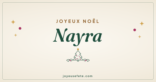 Image « Joyeux Noël Nayra » au format large