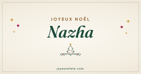 Image « Joyeux Noël Nazha » au format large