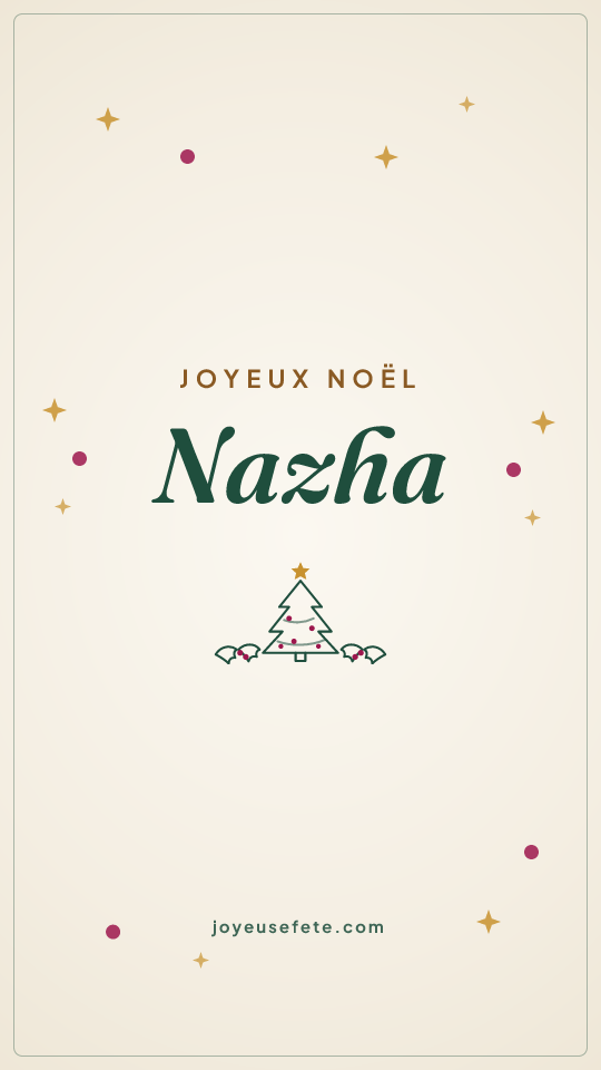Image « Joyeux Noël Nazha » au format story