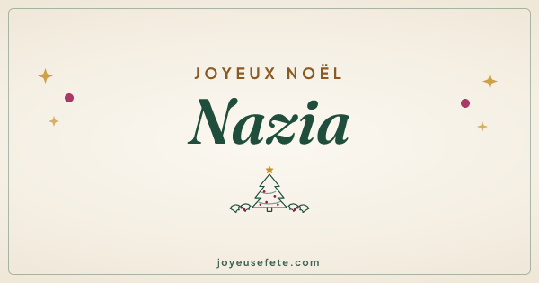 Image « Joyeux Noël Nazia » au format large