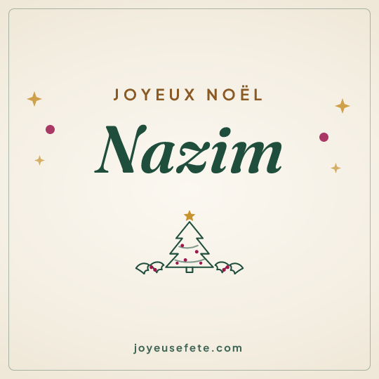 Image carrée « Joyeux Noël Nazim » pour WhatsApp