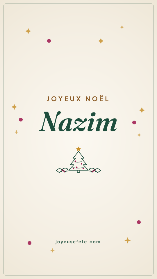 Image « Joyeux Noël Nazim » au format story