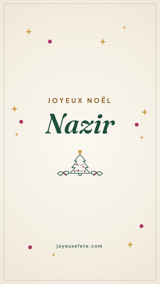 Image « Joyeux Noël Nazir » au format story