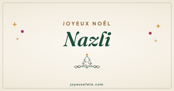 Image « Joyeux Noël Nazli » au format large