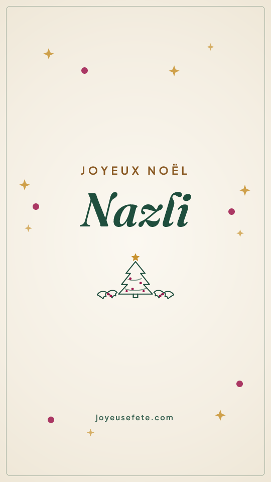 Image « Joyeux Noël Nazli » au format story