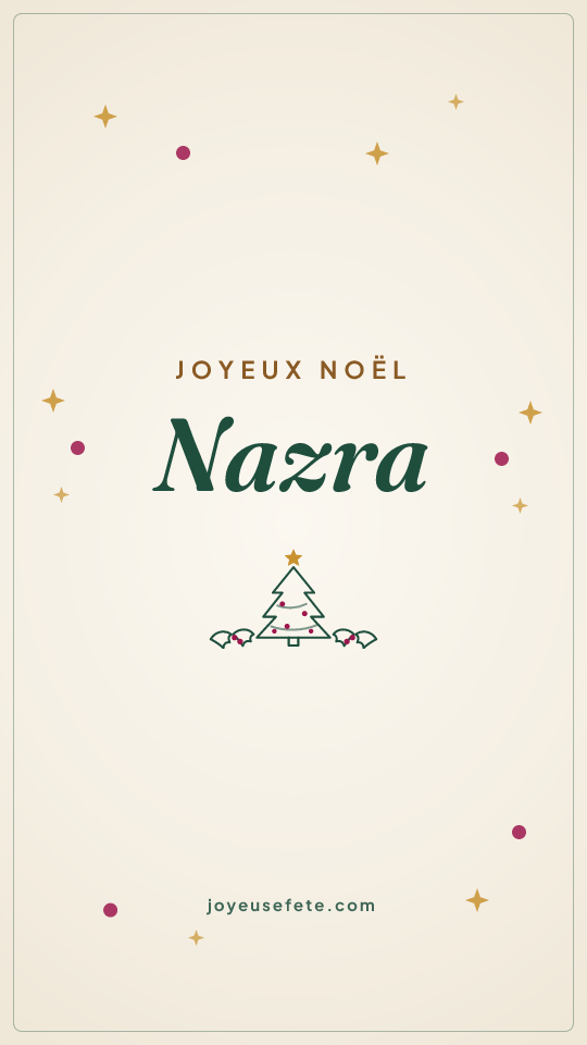 Image « Joyeux Noël Nazra » au format story