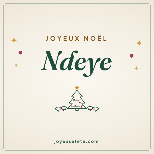 Image carrée « Joyeux Noël Ndeye » pour WhatsApp