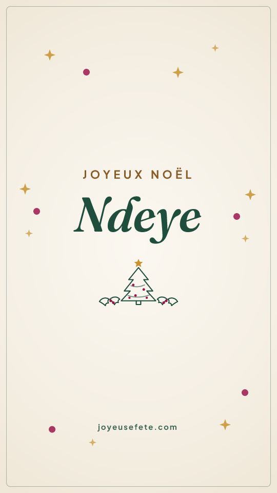Image « Joyeux Noël Ndeye » au format story