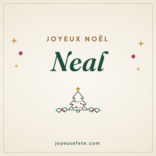 Image carrée « Joyeux Noël Neal » pour WhatsApp