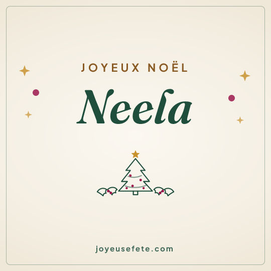Image carrée « Joyeux Noël Neela » pour WhatsApp