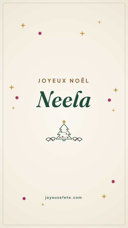 Image « Joyeux Noël Neela » au format story