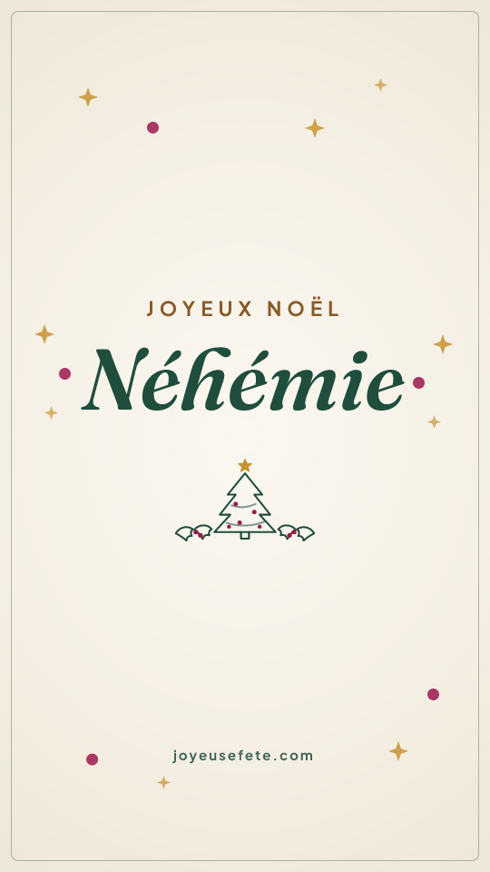 Image « Joyeux Noël Néhémie » au format story