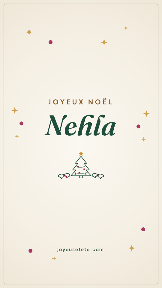 Image « Joyeux Noël Nehla » au format story