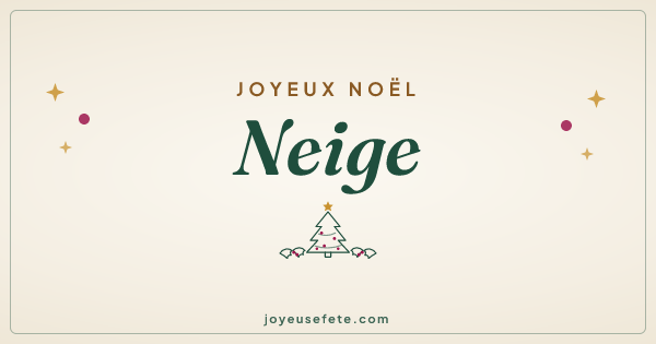 Image « Joyeux Noël Neige » au format large