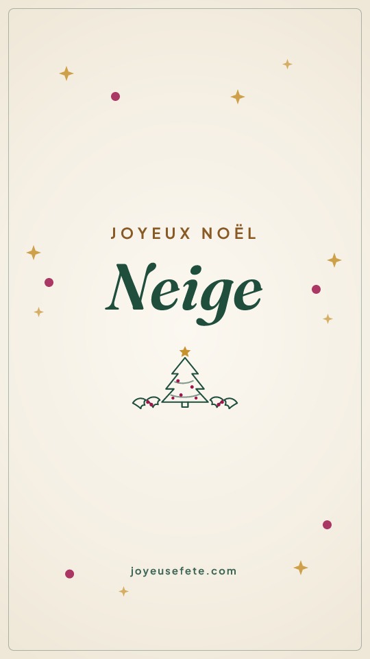 Image « Joyeux Noël Neige » au format story