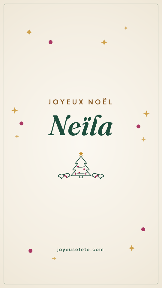 Image « Joyeux Noël Neïla » au format story