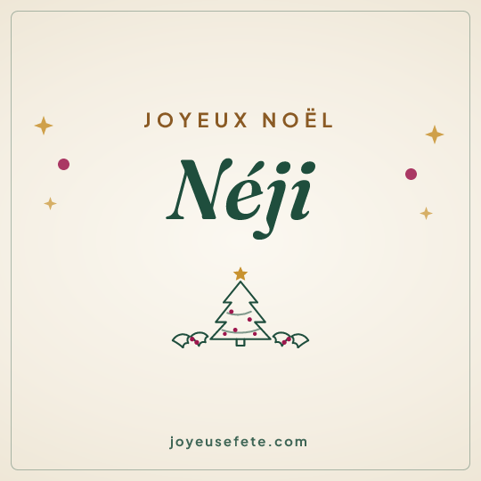 Image carrée « Joyeux Noël Néji » pour WhatsApp