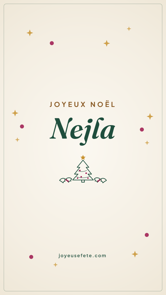 Image « Joyeux Noël Nejla » au format story