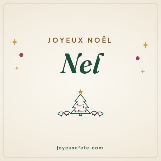 Image carrée « Joyeux Noël Nel » pour WhatsApp