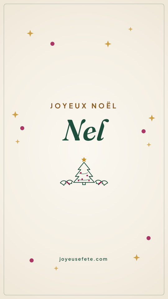 Image « Joyeux Noël Nel » au format story