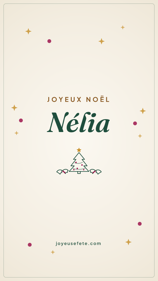 Image « Joyeux Noël Nélia » au format story