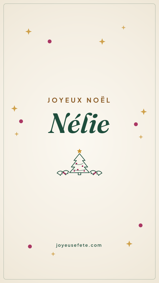 Image « Joyeux Noël Nélie » au format story