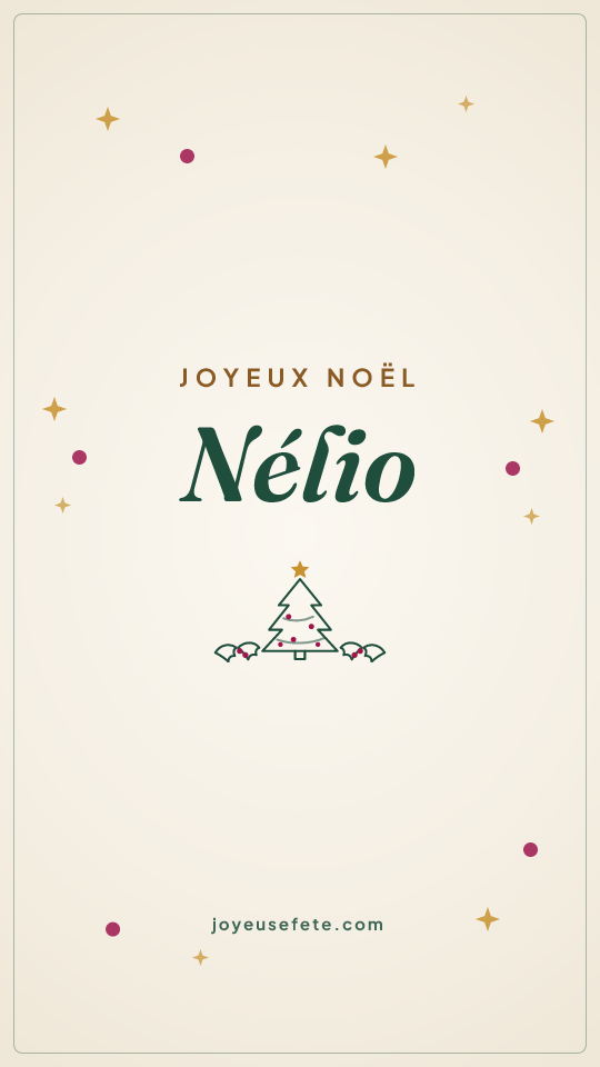 Image « Joyeux Noël Nélio » au format story