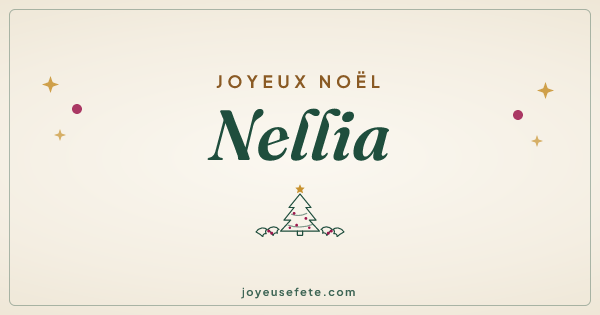 Image « Joyeux Noël Nellia » au format large