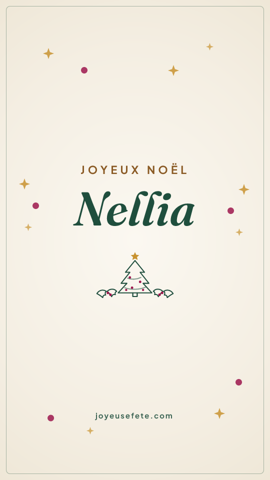 Image « Joyeux Noël Nellia » au format story