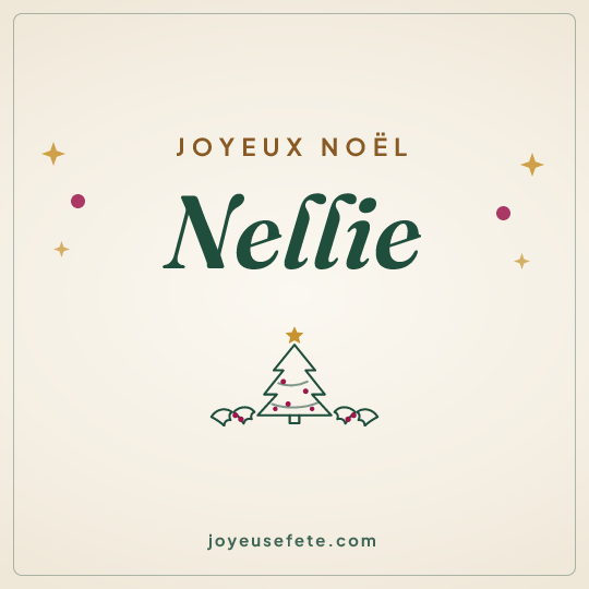 Image carrée « Joyeux Noël Nellie » pour WhatsApp