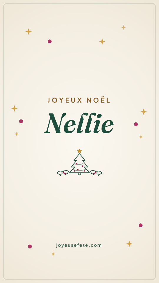 Image « Joyeux Noël Nellie » au format story