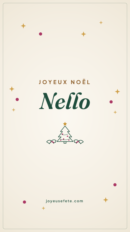 Image « Joyeux Noël Nello » au format story