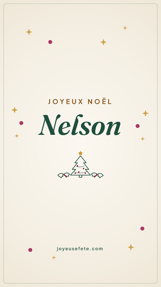 Image « Joyeux Noël Nelson » au format story