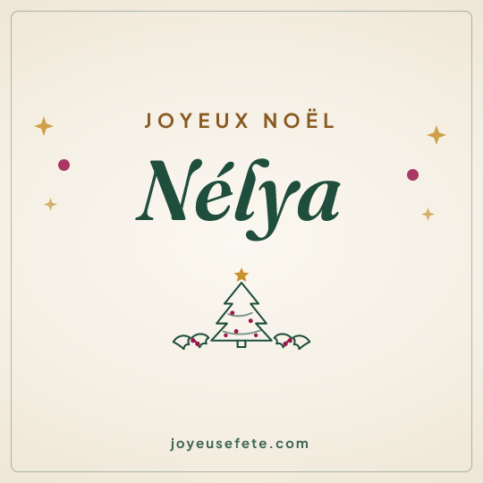 Image carrée « Joyeux Noël Nélya » pour WhatsApp