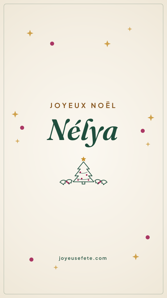 Image « Joyeux Noël Nélya » au format story