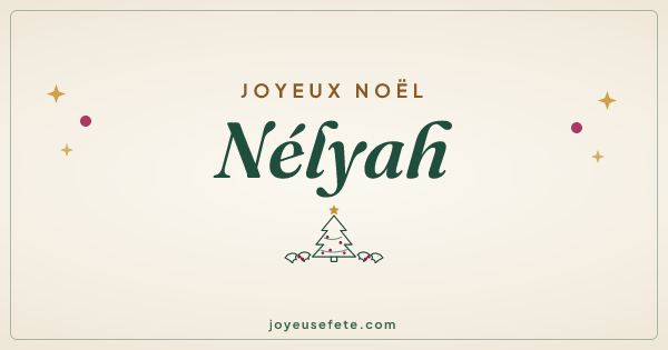 Image « Joyeux Noël Nélyah » au format large