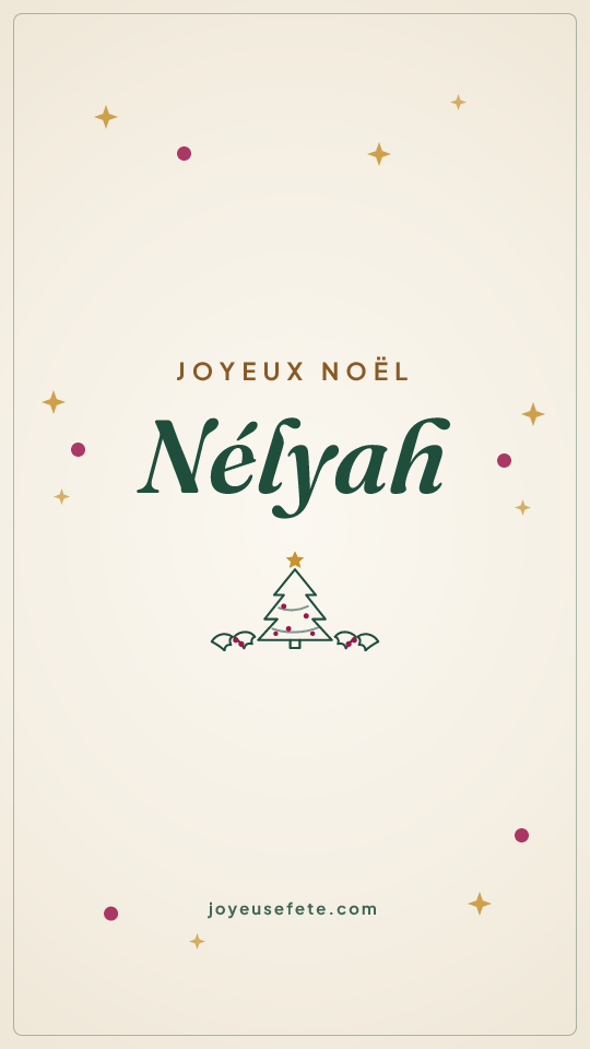 Image « Joyeux Noël Nélyah » au format story