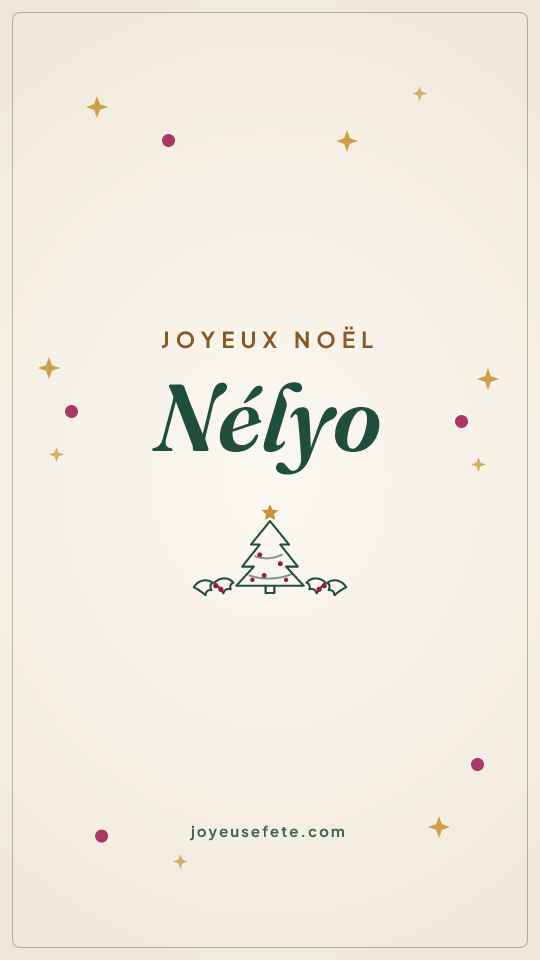 Image « Joyeux Noël Nélyo » au format story