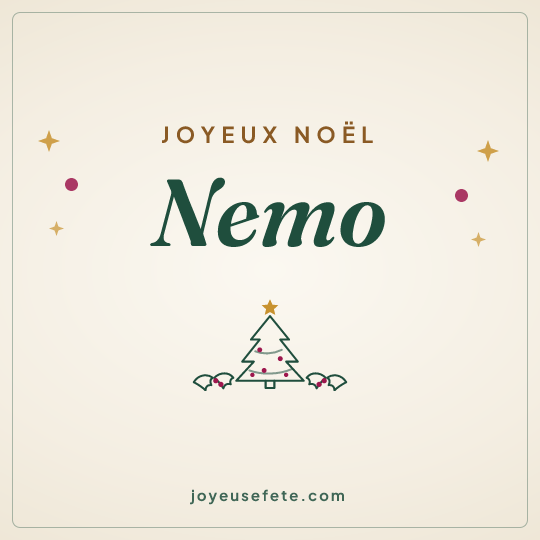 Image carrée « Joyeux Noël Nemo » pour WhatsApp