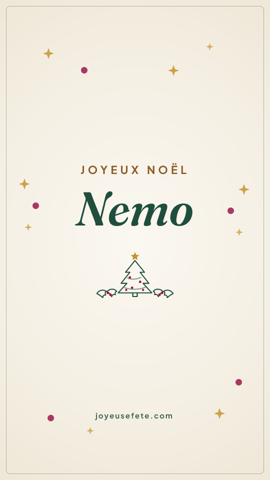Image « Joyeux Noël Nemo » au format story