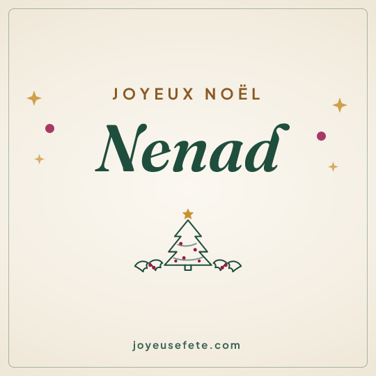 Image carrée « Joyeux Noël Nenad » pour WhatsApp