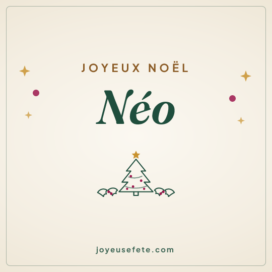 Image carrée « Joyeux Noël Néo » pour WhatsApp