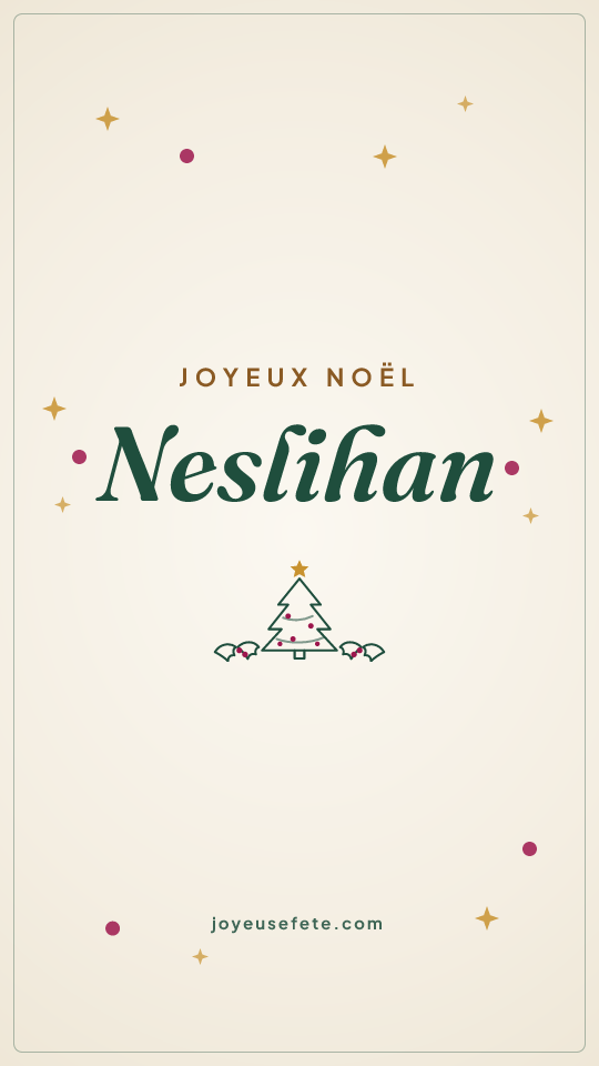 Image « Joyeux Noël Neslihan » au format story