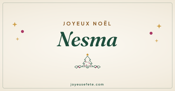 Image « Joyeux Noël Nesma » au format large