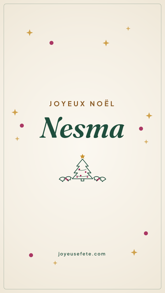Image « Joyeux Noël Nesma » au format story