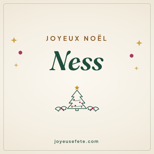 Image carrée « Joyeux Noël Ness » pour WhatsApp