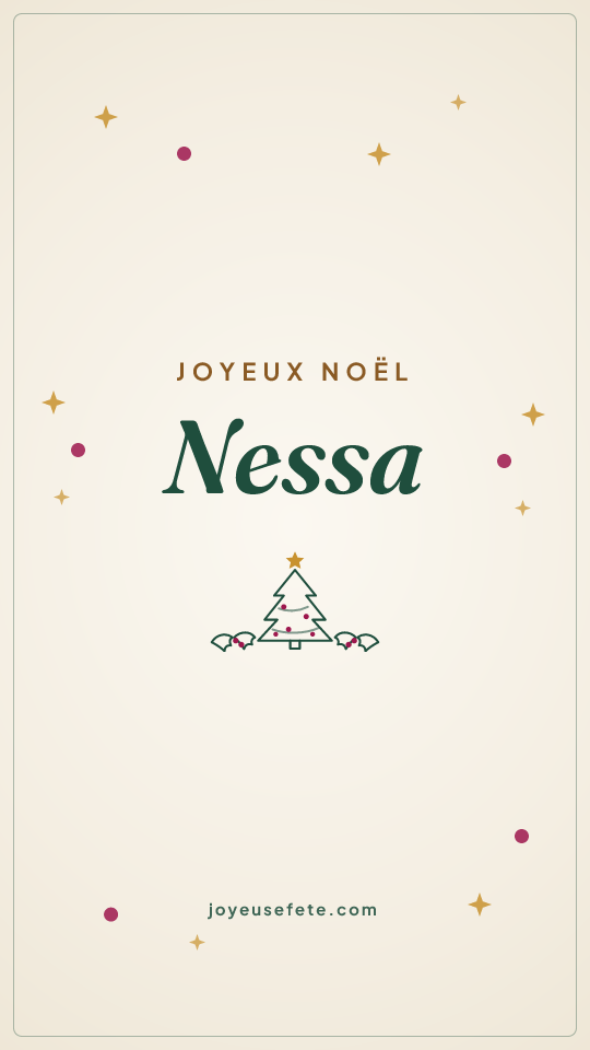 Image « Joyeux Noël Nessa » au format story
